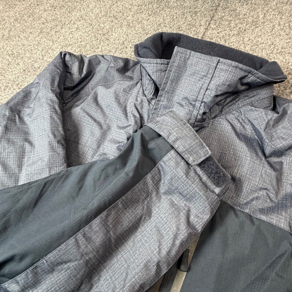 Free Tech Mens Performance Outerwear Jacket Grey Black Full Zip Small 34-36